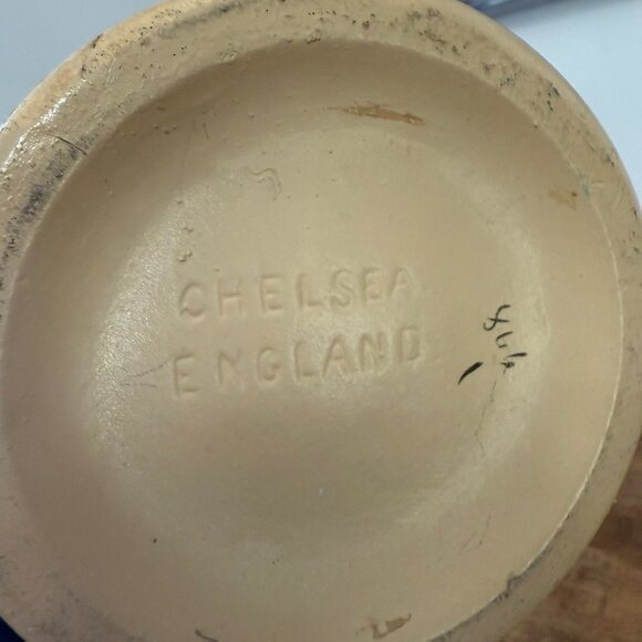 Vintage Denham England Pottery Pitcher Green Floral Hand Painted 1930s - Picture 9 of 9